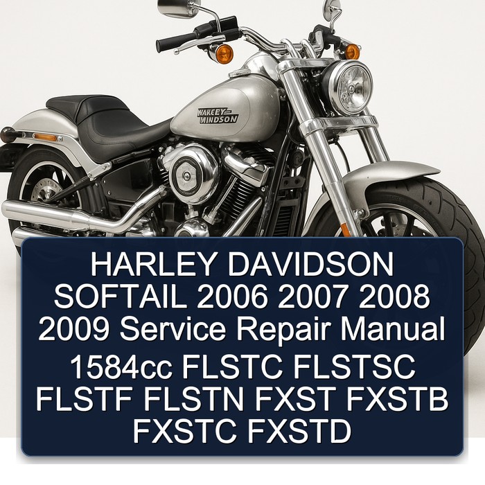 HARLEY DAVIDSON SOFTAIL 2006 2007 2008 2009 Manual de servicio y reparación 1584cc FLSTC FLSTSC FLSTF FLSTN FXST FXSTB FXSTC FXSTD