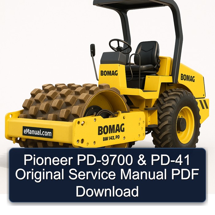 Pioneer Pd-9700 & Pd-41 Workshop Service Repair Manual PDF Download