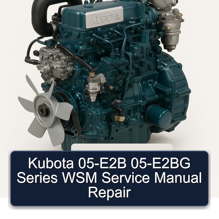 Kubota 05-E2B 05-E2BG Series WSM Service Manual Repair 