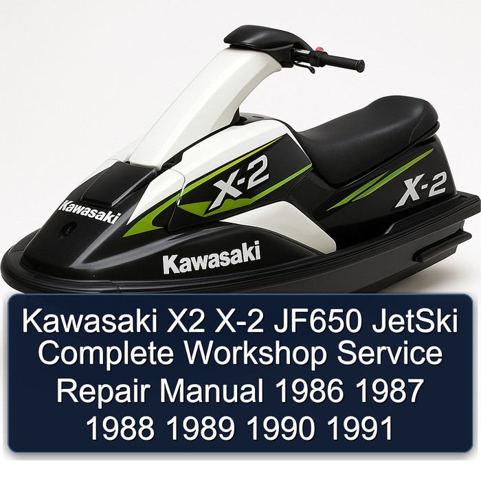 Kawasaki X2 X-2 JF650 JetSki Complete Workshop Service Repair Manual 1986 1987 1988 1989 1990 1991