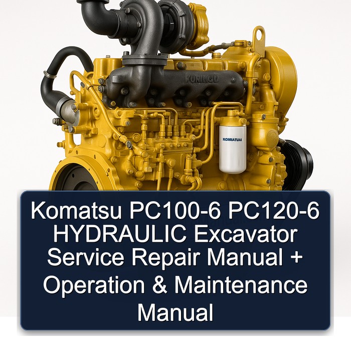 Komatsu PC100-6 PC120-6 HYDRAULIC Excavator Service Repair Manual + Operation & Maintenance Manual 