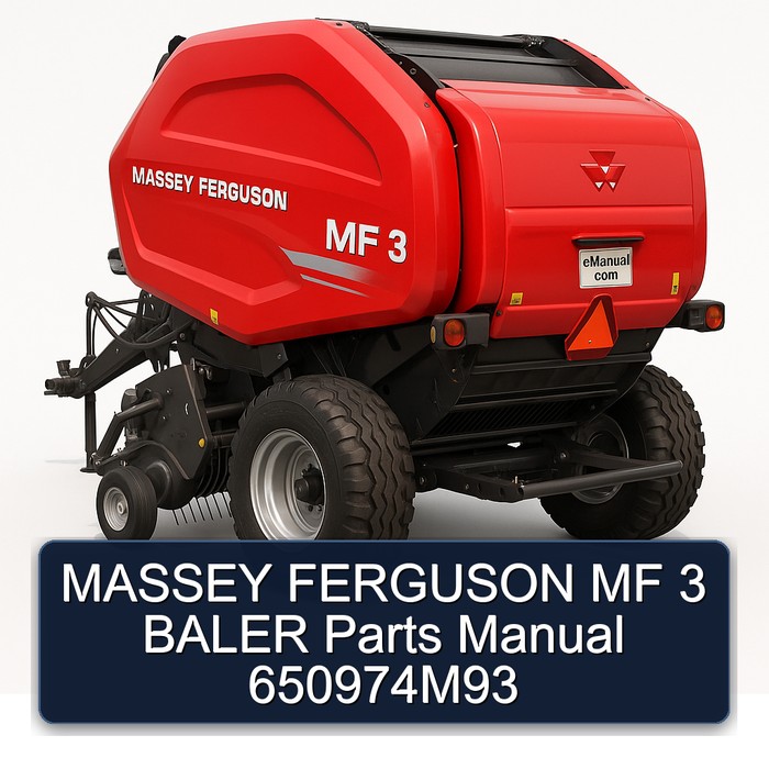 MASSEY FERGUSON MF 3 BALER Parts Manual 650974M93