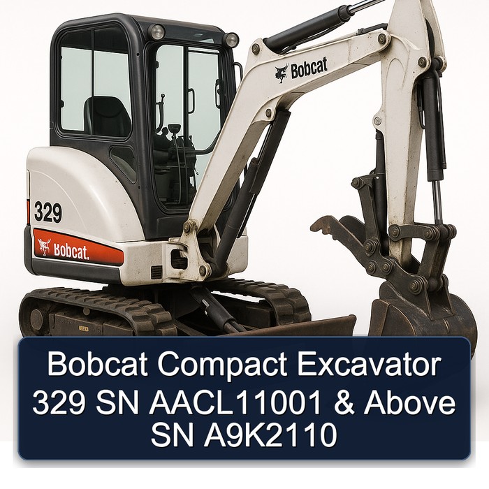 Bobcat Compact Excavator 329 SN AACL11001 & Above SN A9K2110