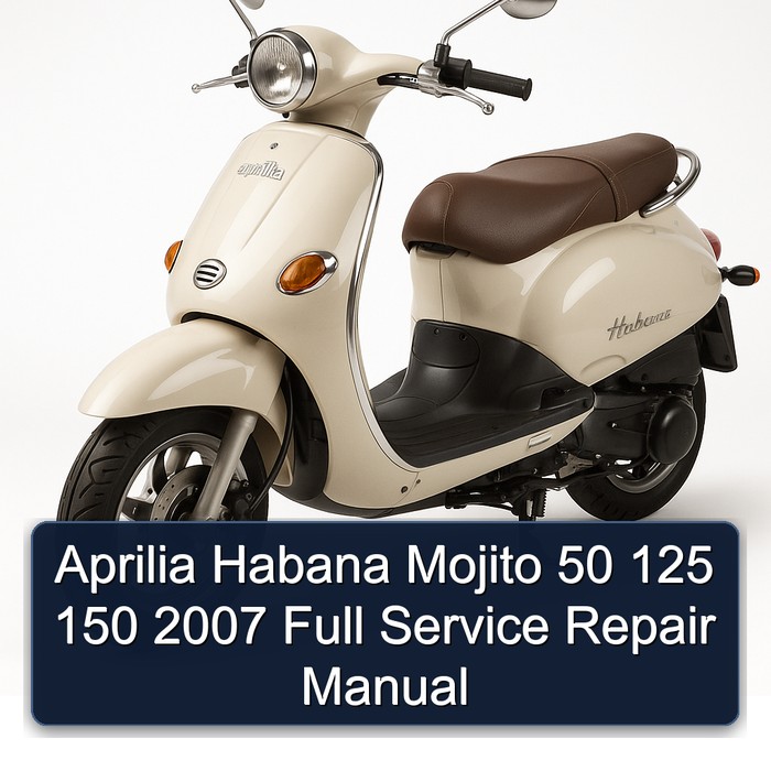 Aprilia Habana Mojito 50 125 150 2007 Full Manual de servicio y reparación