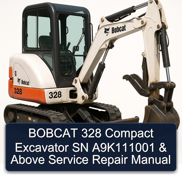 BOBCAT 328 Compact Excavator SN A9K111001 & Above Service Repair Manual