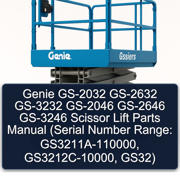 Genie GS-2032 GS-2632 GS-3232 GS-2046 GS-2646 GS-3246 Scissor Lift Parts Manual (Serial Number Range: from SN GS3211A-110000 from SN GS3212C-10000 from SN