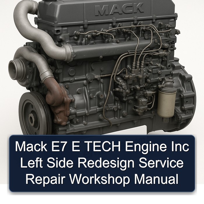 Mack E7 E TECH Engine Inc Left Side Redesign Service Repair Workshop Manual