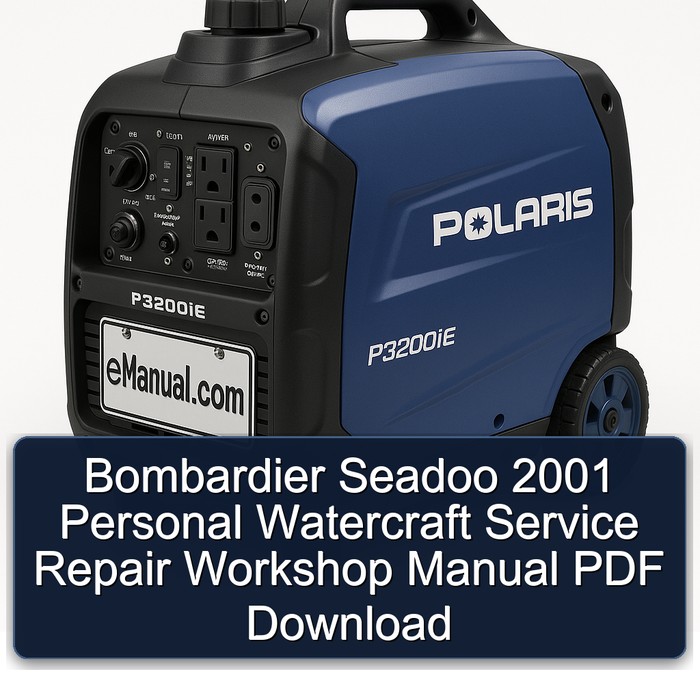 Bombardier Seadoo 2001 Personal Watercraft Service Repair Workshop Manual PDF Download