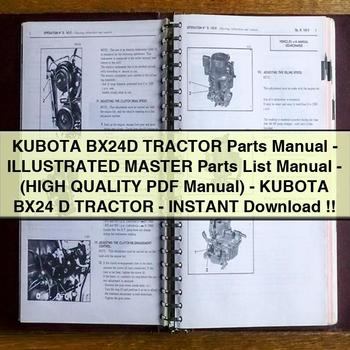 Kubota BX24D Tractor - -(High Quality )-Kubota BX24 D Tractor Parts Catalog PDF Download