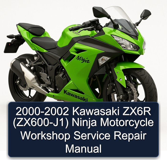 2000-2002 Kawasaki ZX6R (ZX600-J1) Ninja Motorcycle Workshop Manual de servicio y reparación