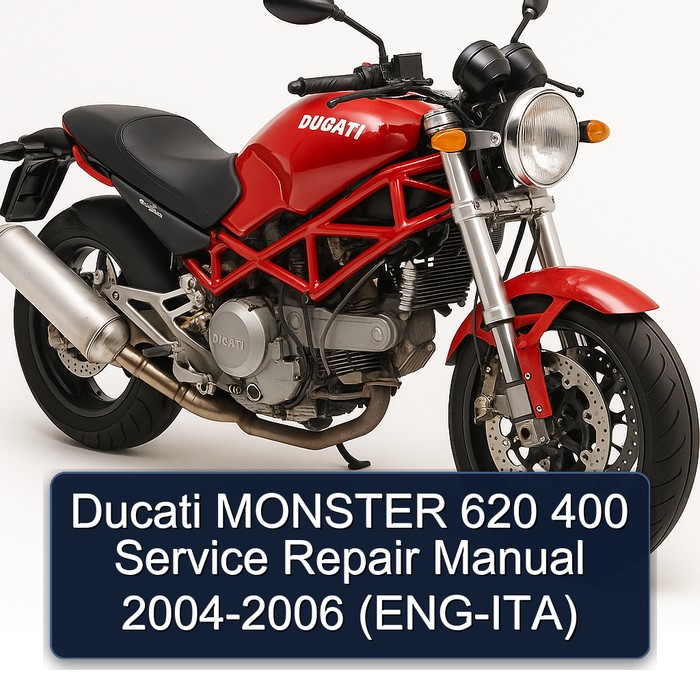 Ducati MONSTER 620 400 Manual de servicio y reparación 2004-2006 (ENG-ITA)