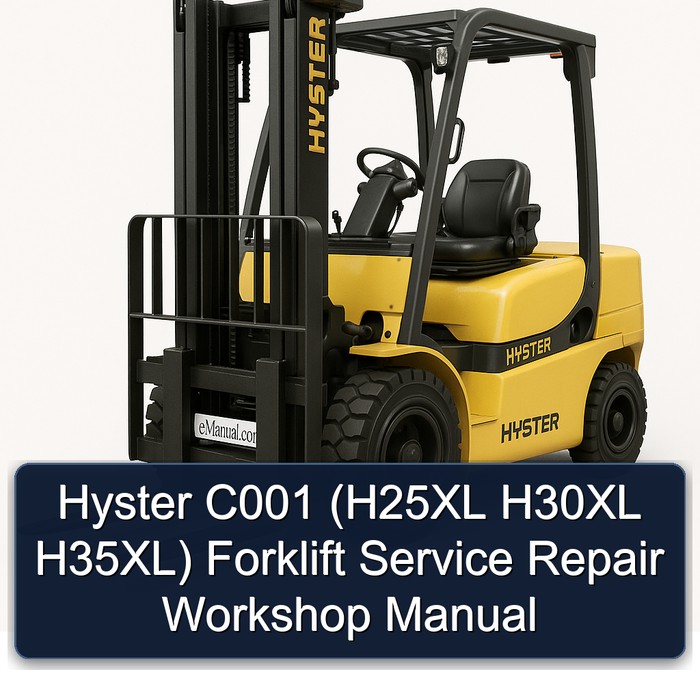 Manual de Servicio y Reparación de la Carretilla Elevadora Hyster C001 (H25XL H30XL H35XL)