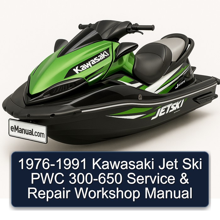 1976-1991 Kawasaki Jet Ski PWC 300-650 Service & Repair Workshop Manual