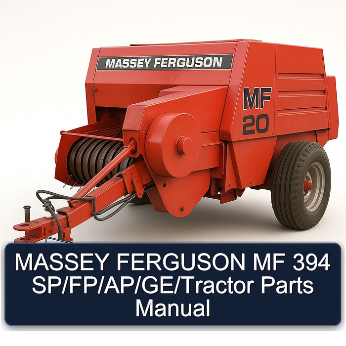 MASSEY FERGUSON MF 394 SP/FP/AP/GE/Tractor Parts Manual