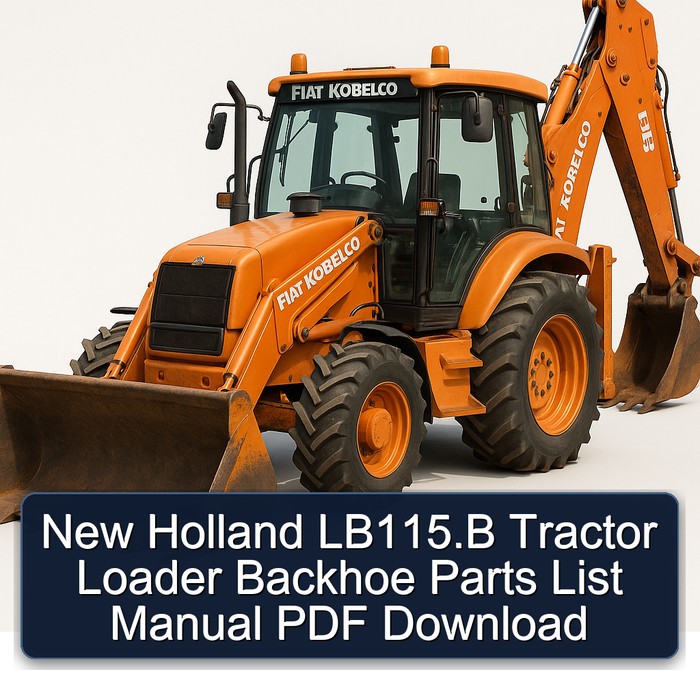 Manual de Partes Ilustrado para Tractor Pala Cargadora Retroexcavadora NEW Holland LB115.B (Serie 031047801 y posteriores) - Descarga PDF