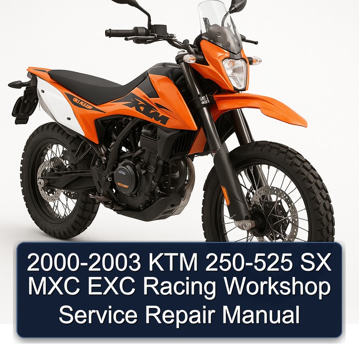 2000-2003 KTM 250-525 SX MXC EXC Racing Workshop Manual de servicio y reparación