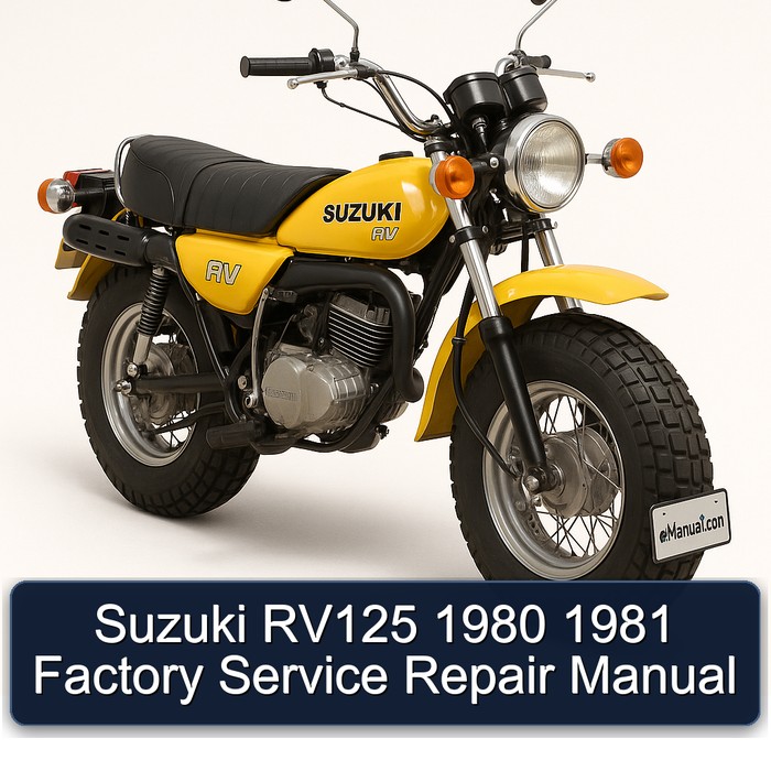 Suzuki RV125 1980 1981 Factory Manual de servicio y reparación