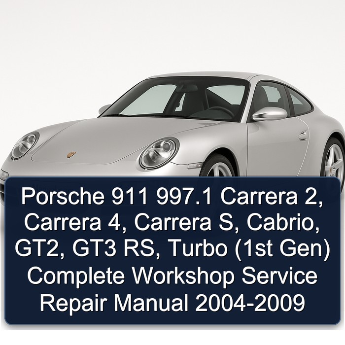 Porsche 911 997.1 Carrera 2 Carrera 4 Carrera S Cabrio GT2 GT3 RS Turbo (1st Gen) Manual completo de servicio y reparación del taller 2004 2005 2006 2007 2008 2009