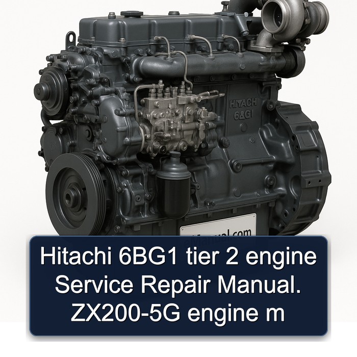 Hitachi 6BG1 tier 2 engine Manual de servicio y reparación. ZX200-5G engine m