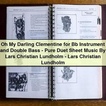 Oh My Darling Clementine for Bb Instrument and Double Bass Sheet Music Duet by Lars Christian Lundholm PDF Download