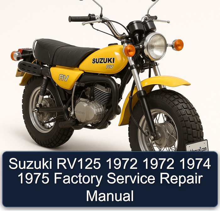 Suzuki RV125 1972 1972 1974 1975 Factory Manual de servicio y reparación
