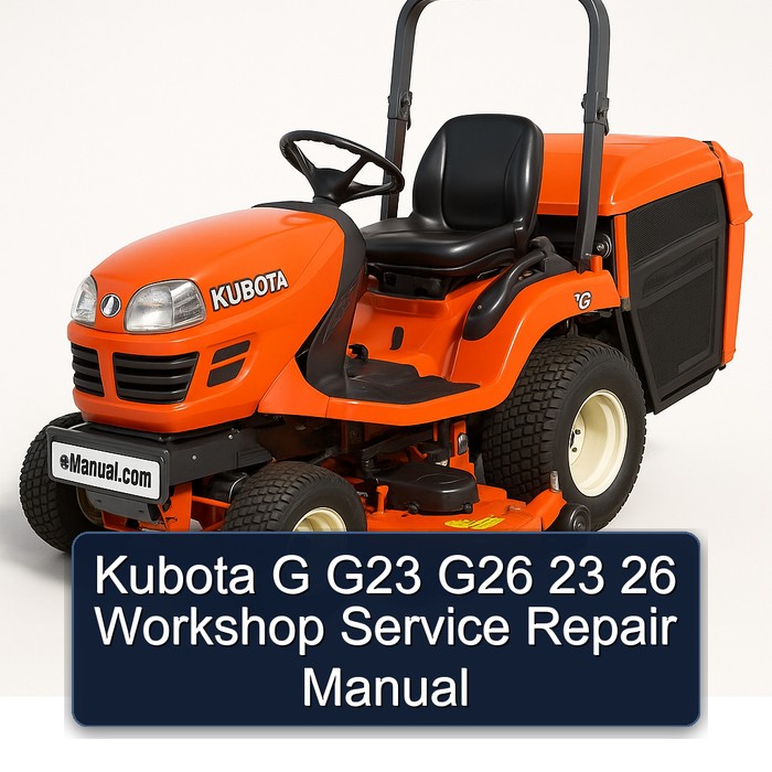 Manual de Reparación y Servicio de Taller Kubota G23 G26