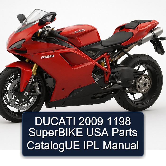 DUCATI 2009 1198 SuperBIKE USA Parts CatalogUE IPL Manual