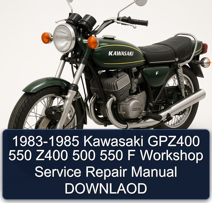 1983-1985 Kawasaki GPZ400 550 Z400 500 550 F Workshop Manual de servicio y reparación DOWNLAOD