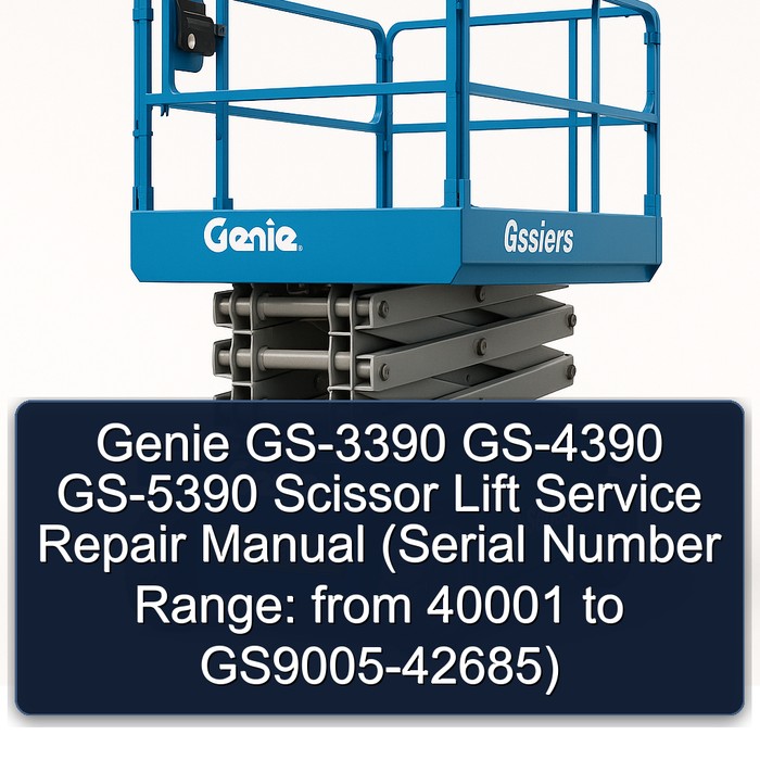 Genie GS-3390 GS-4390 GS-5390 Scissor Lift Service Repair Manual (Serial Number Range: from 40001 to GS9005-42685)