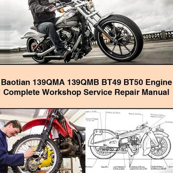 Baotian 139QMA 139QMB BT49 BT50 Engine Manual completo de servicio y reparación del taller