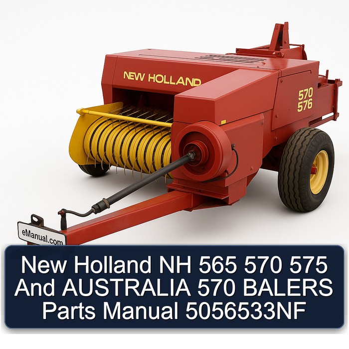 Manual de Partes para Empacadoras New Holland NH 565, 570, 575 y AUSTRALIA 570 - 5056533NF
