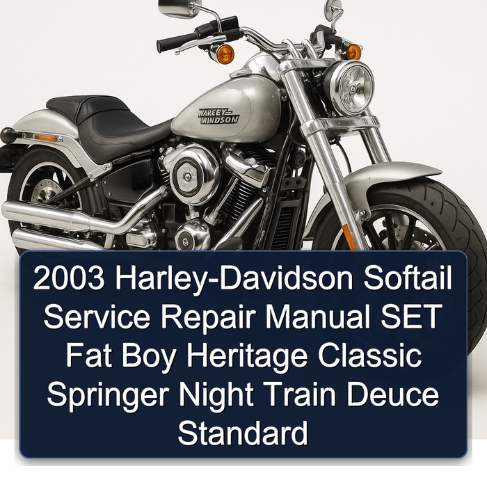 2003 Harley-Davidson Softail Manual de servicio y reparación SET Fat Boy Heritage Classic Springer Night Train Deuce Standard