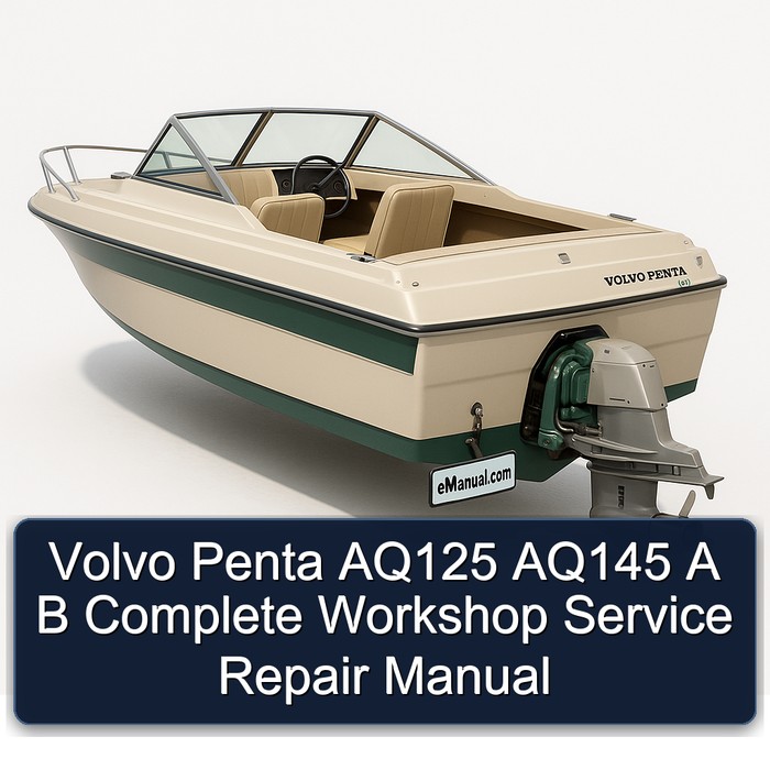 Volvo Penta AQ125 AQ145 A B Manual completo de servicio y reparación del taller