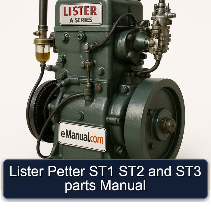 Lister Petter ST1 ST2 and ST3 parts Manual 