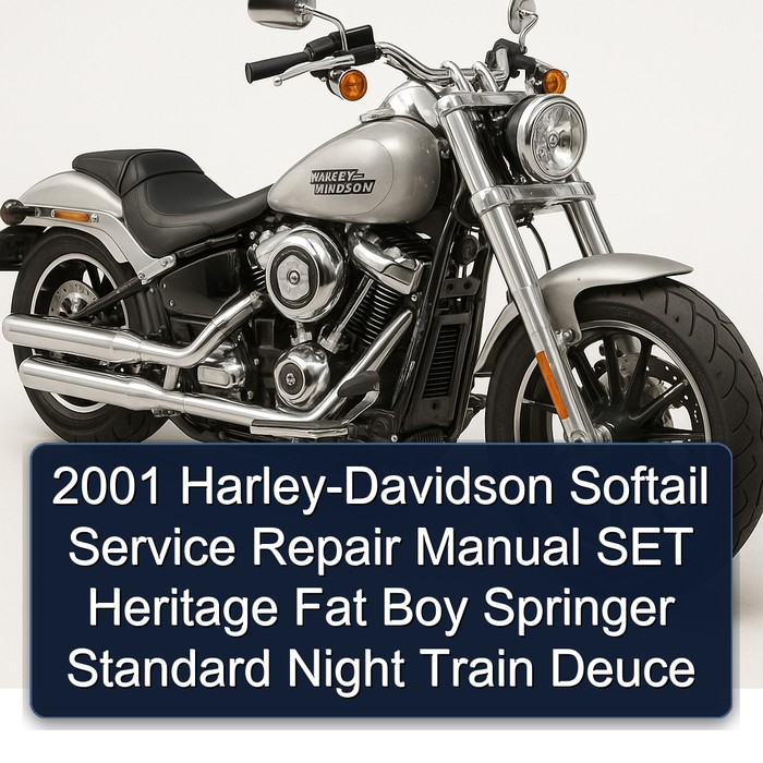2001 Harley-Davidson Softail Manual de servicio y reparación SET Heritage Fat Boy Springer Standard Night Train Deuce