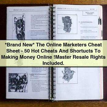 Brand New  The Online Marketers Cheat Sheet-50 Hot Cheats And Shortucts To Making Money Online Master Resale Rights Included.
