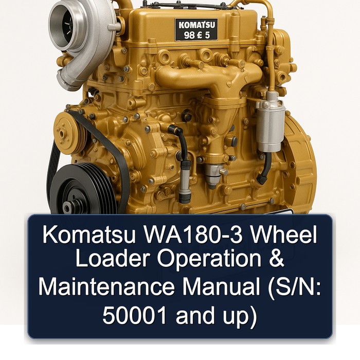 Manual de Operación y Mantenimiento - Cargadora de Ruedas Komatsu WA180-3 (N.º de Serie: 50001 en adelante)