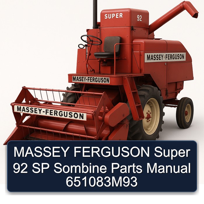 MASSEY FERGUSON Super 92 SP Sombine Parts Manual 651083M93