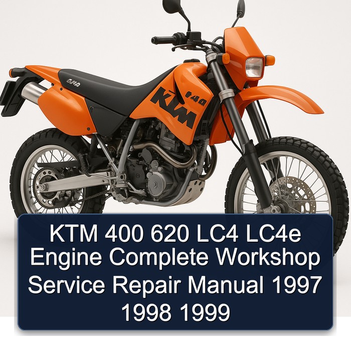 KTM 400 620 LC4 LC4e Engine Manual completo de servicio y reparación del taller 1997 1998 1999