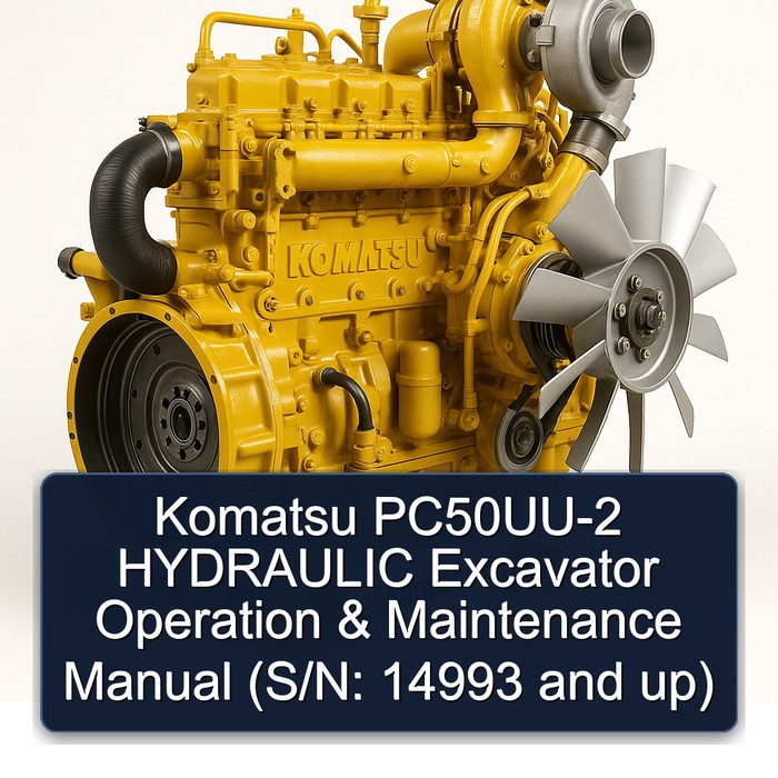 Manual de Operación y Mantenimiento - Excavadora Hidráulica Komatsu PC50UU-2 (N.º de Serie 14993 en adelante)