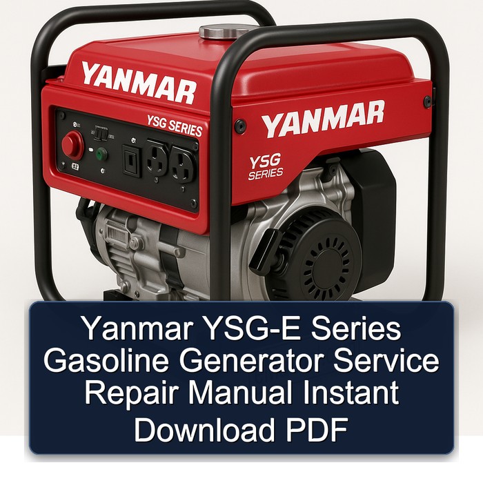 Yanmar YSG-E Series Gasoline Generator Manual de servicio y reparación Instant Download PDF