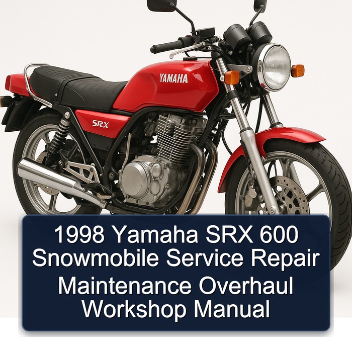 1998 Yamaha SRX 600 Snowmobile Service Repair Maintenance Overhaul Workshop Manual
