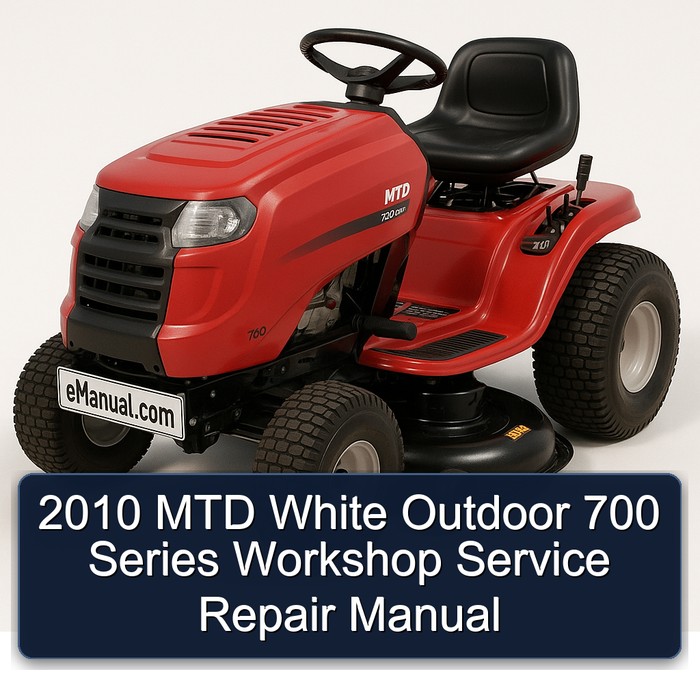 Werkstatt-Reparaturanleitung für MTD White Outdoor 700 Serie (2010)