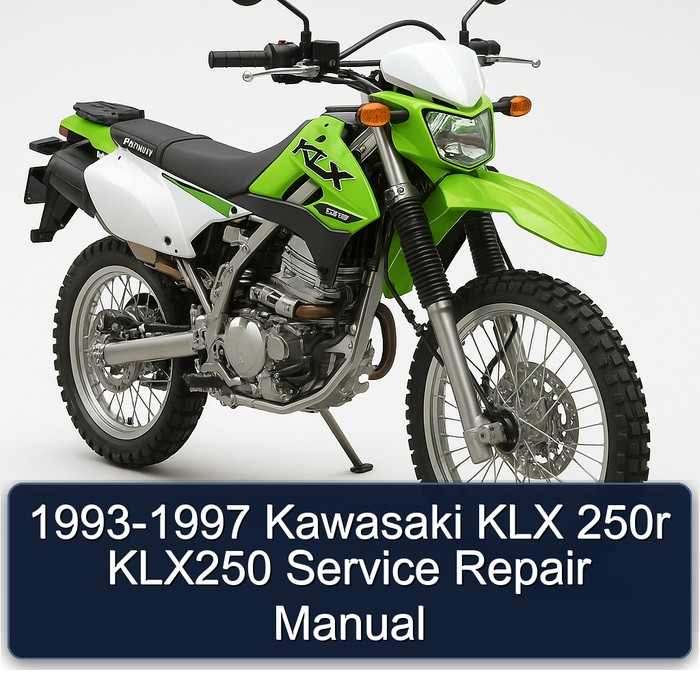 1993-1997 Kawasaki KLX 250r KLX250 Manual de servicio y reparación