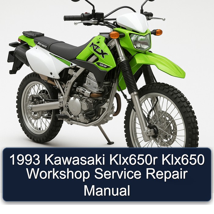 1993 Kawasaki Klx650r Klx650 Workshop Manual de servicio y reparación