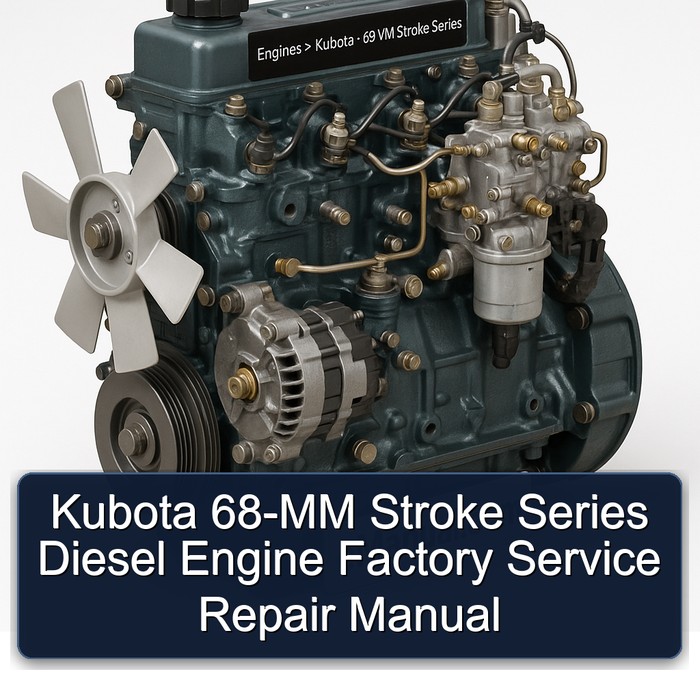 Kubota 68-mm Hubraum Dieselmotor Werkstatt-Handbuch