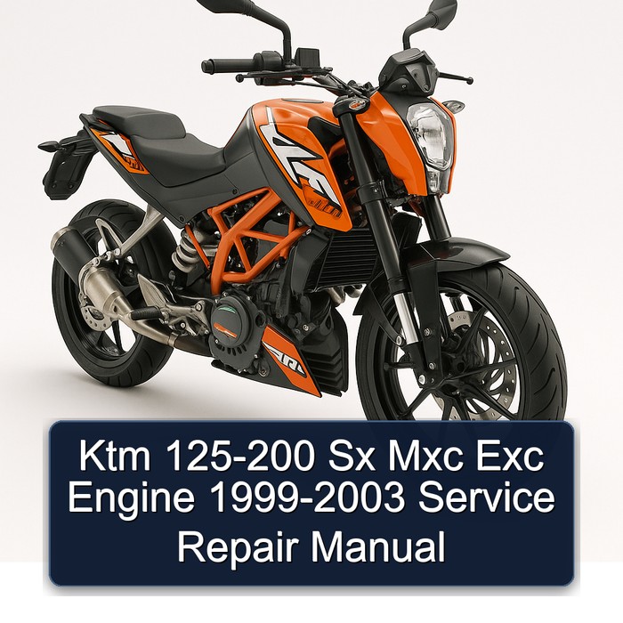 Ktm 125-200 Sx Mxc Exc Engine 1999-2003 Manual de servicio y reparación