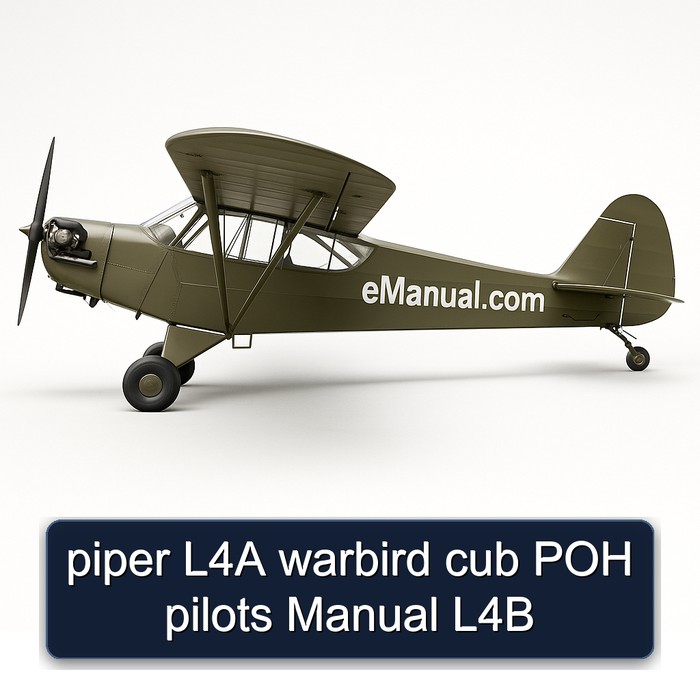 piper L4A warbird cub POH pilots Manual L4B