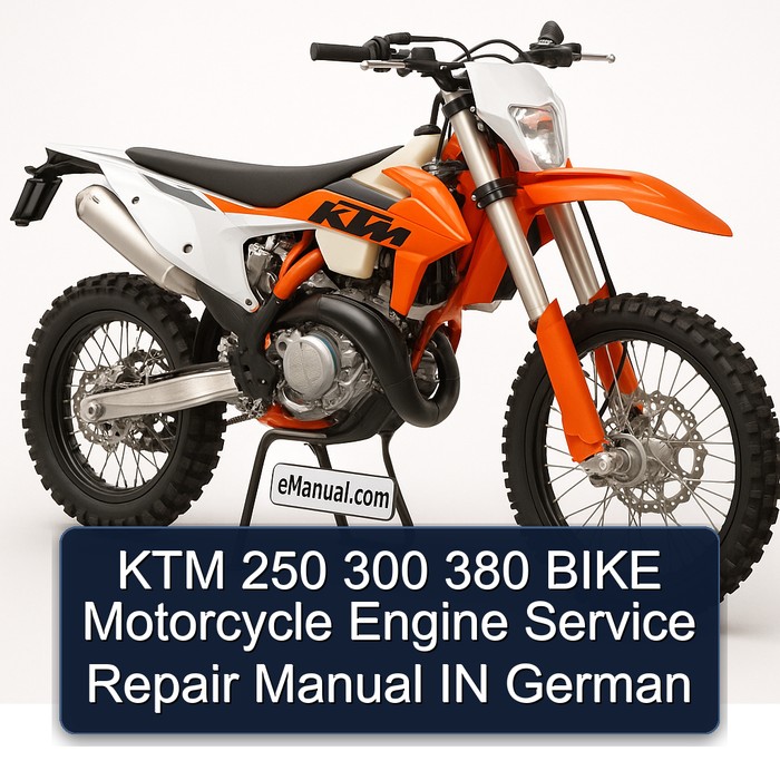 KTM 250 300 380 BIKE Motorcycle Engine Service Repair Manual IN German