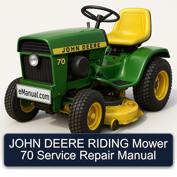 JOHN DEERE RIDING Mower 70 Service Repair Manual
